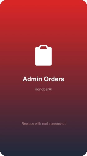 KonobarAI admin dashboard - live orders