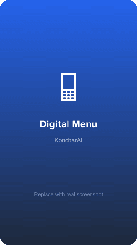 KonobarAI digital menu - guest view with categories